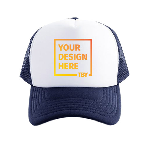 GC Foam Trucker - White/Navy (DTF)